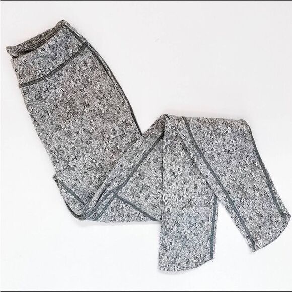 Gymshark Gray Fleur Marled Textured Full Ankle Length High Waist Leggings Sz S - Picture 8 of 9